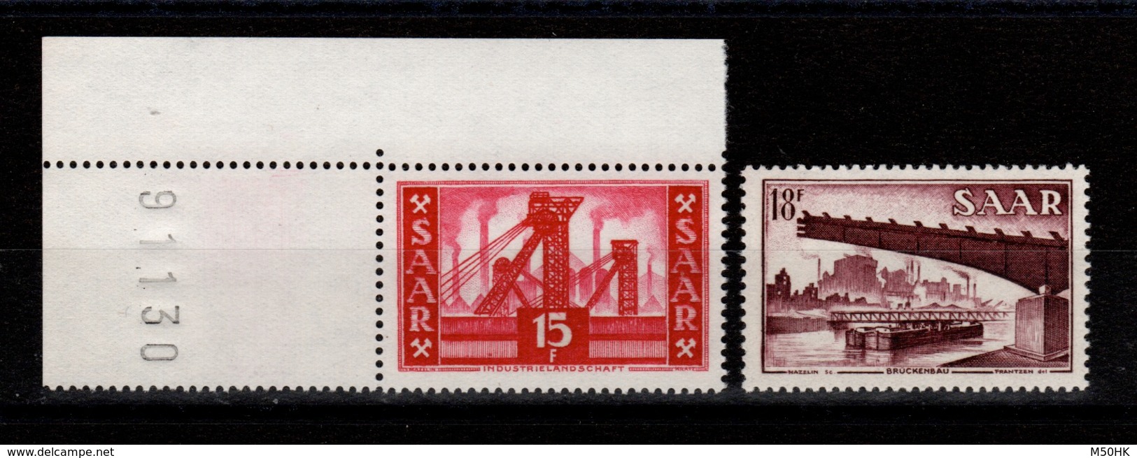 Sarre YV 337 & 338 N** - Unused Stamps