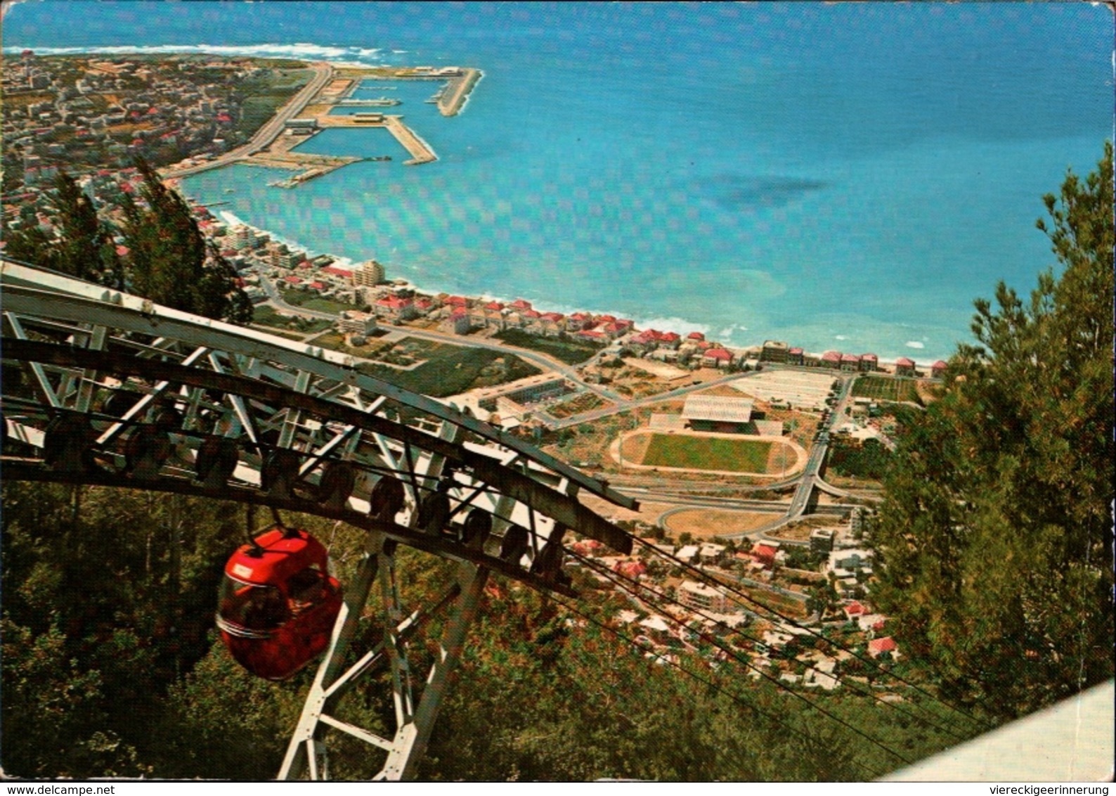 !  Postcard From Beyrouth, Beirut, Libanon, Bay Of Jounieh, Seilbahn, Stadion, Stadium, Syrien - Libanon