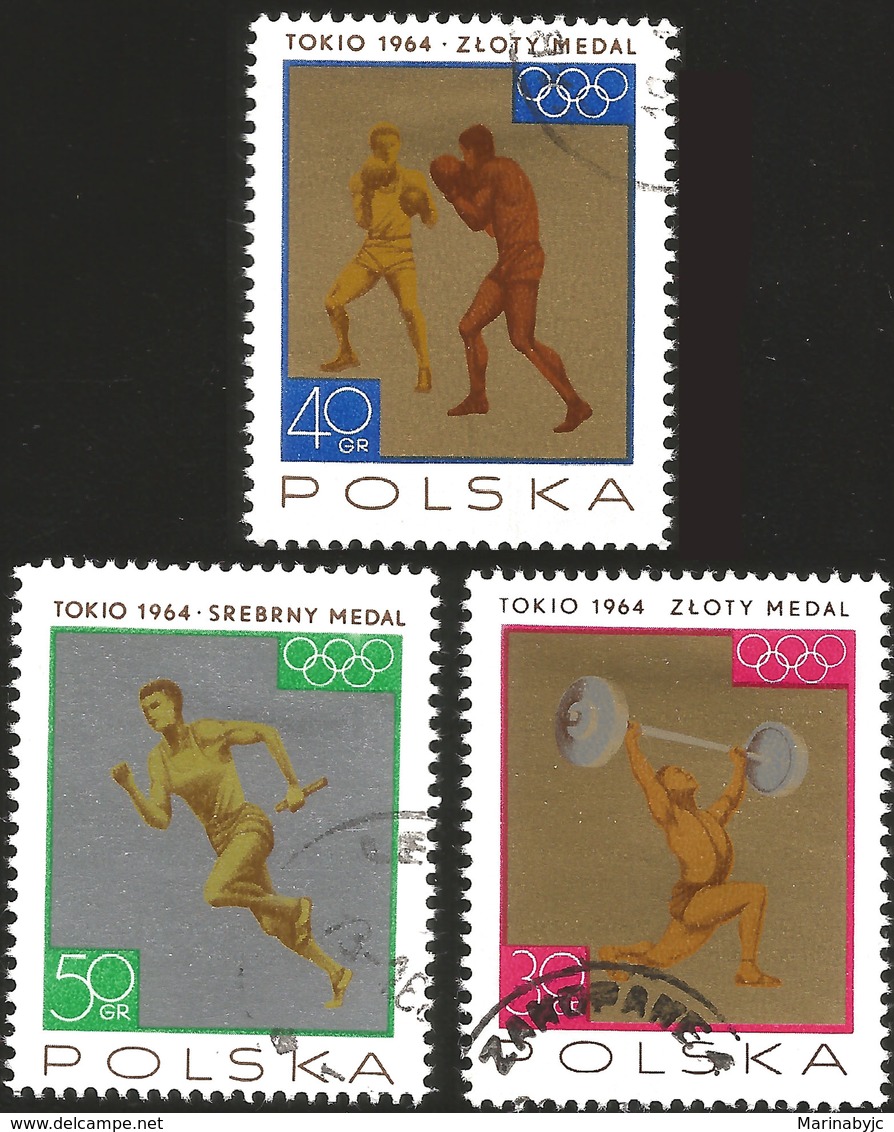 V) 1964 POLAND, VICTORIES WON BY THE POLISH TEAM IN 1964 OLYMPIC GAME, MNH - Unused Stamps