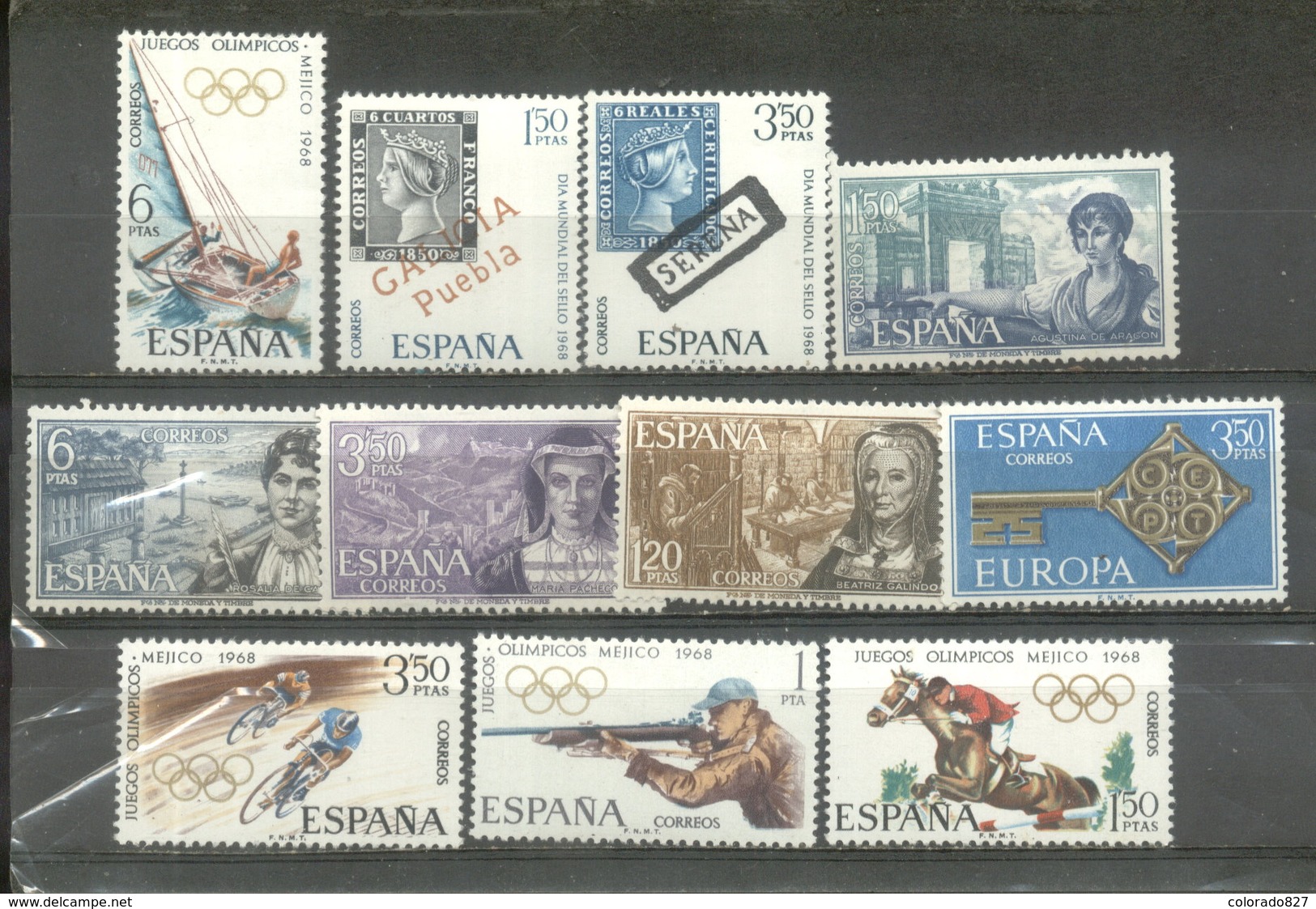 ESPAÑA -  YVERT 1517/23  -  1545/48 (#2071) - Usados