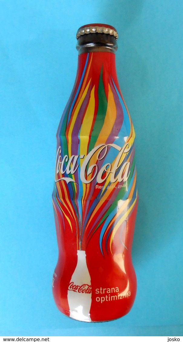 CROATIAN ISSUE ... SIDE OF OPTIMISM No.2 ... Coca-Cola FULL Wrapped Glass Bottle 0.25l  RRRR - Botellas