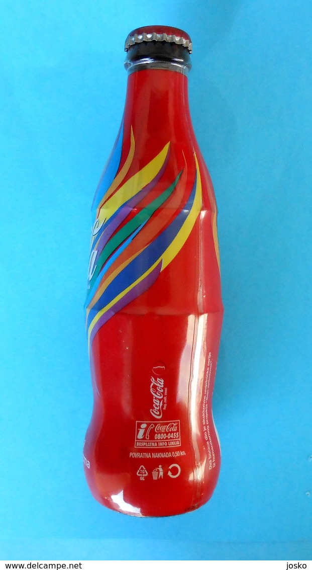 CROATIAN ISSUE ... SIDE OF OPTIMISM No.2 ... Coca-Cola FULL Wrapped Glass Bottle 0.25l  RRRR - Bottles