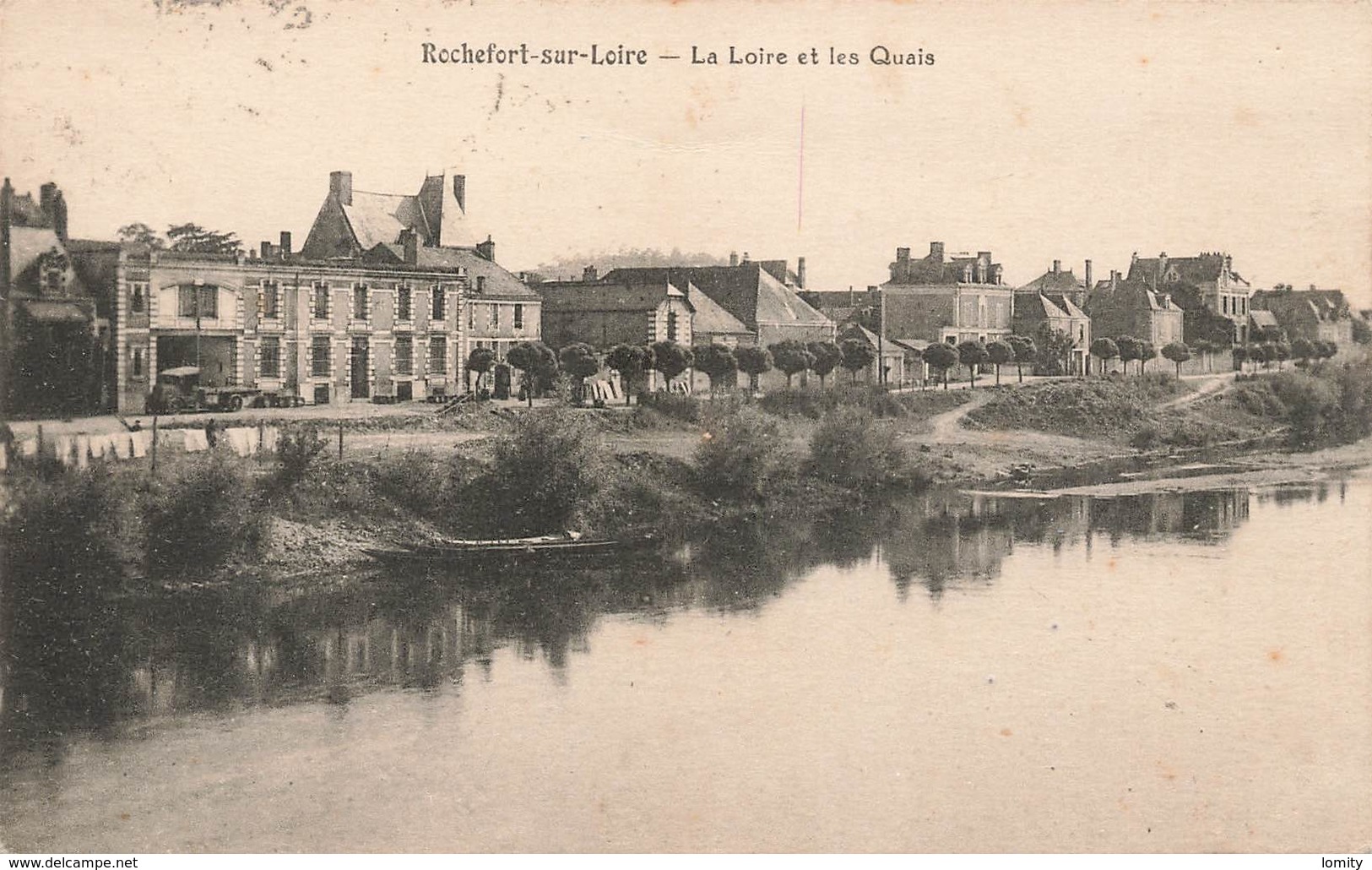 49 Rochefort Sur Loire La Loire Et Les Quais Cachet Convoyeur Ambulant Nantes à Angers 1929 - Autres & Non Classés