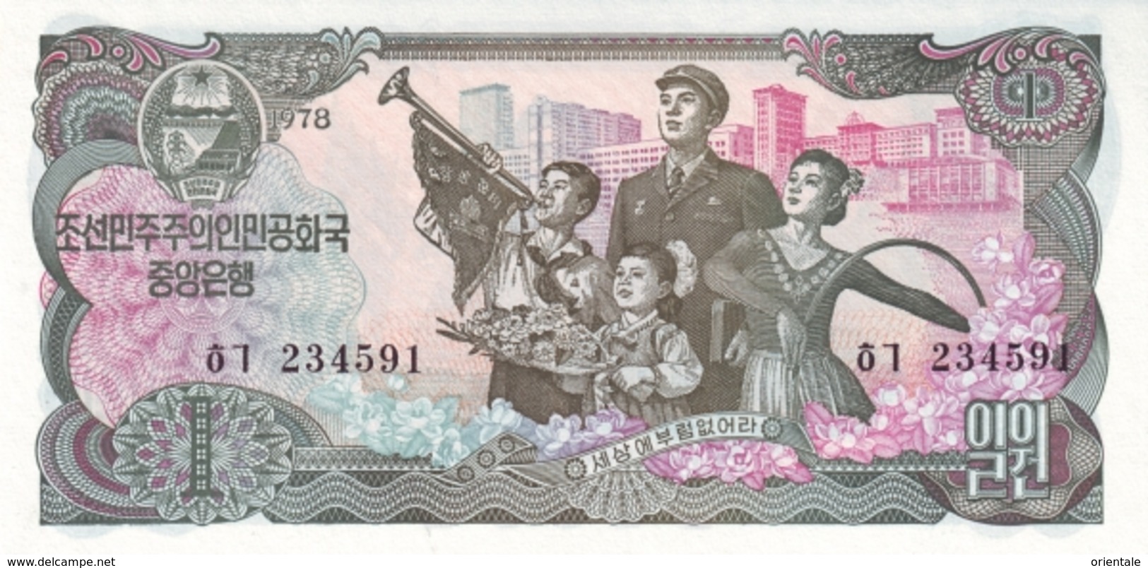 KOREA P. 18e 1 W 1978 UNC - Corée Du Nord