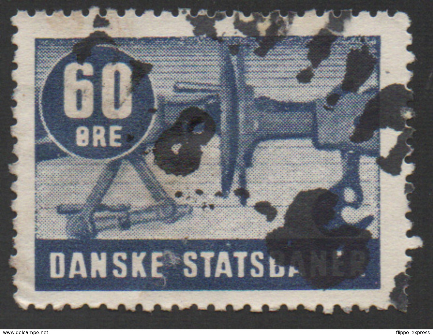Denmark, D.S.B., Railway Stamp, Used - Andere & Zonder Classificatie