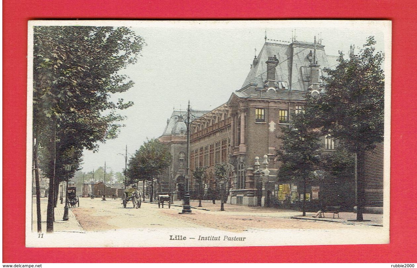 LILLE INSTITUT PASTEUR CARTE COLORISEE EN TRES BON ETAT - Lille