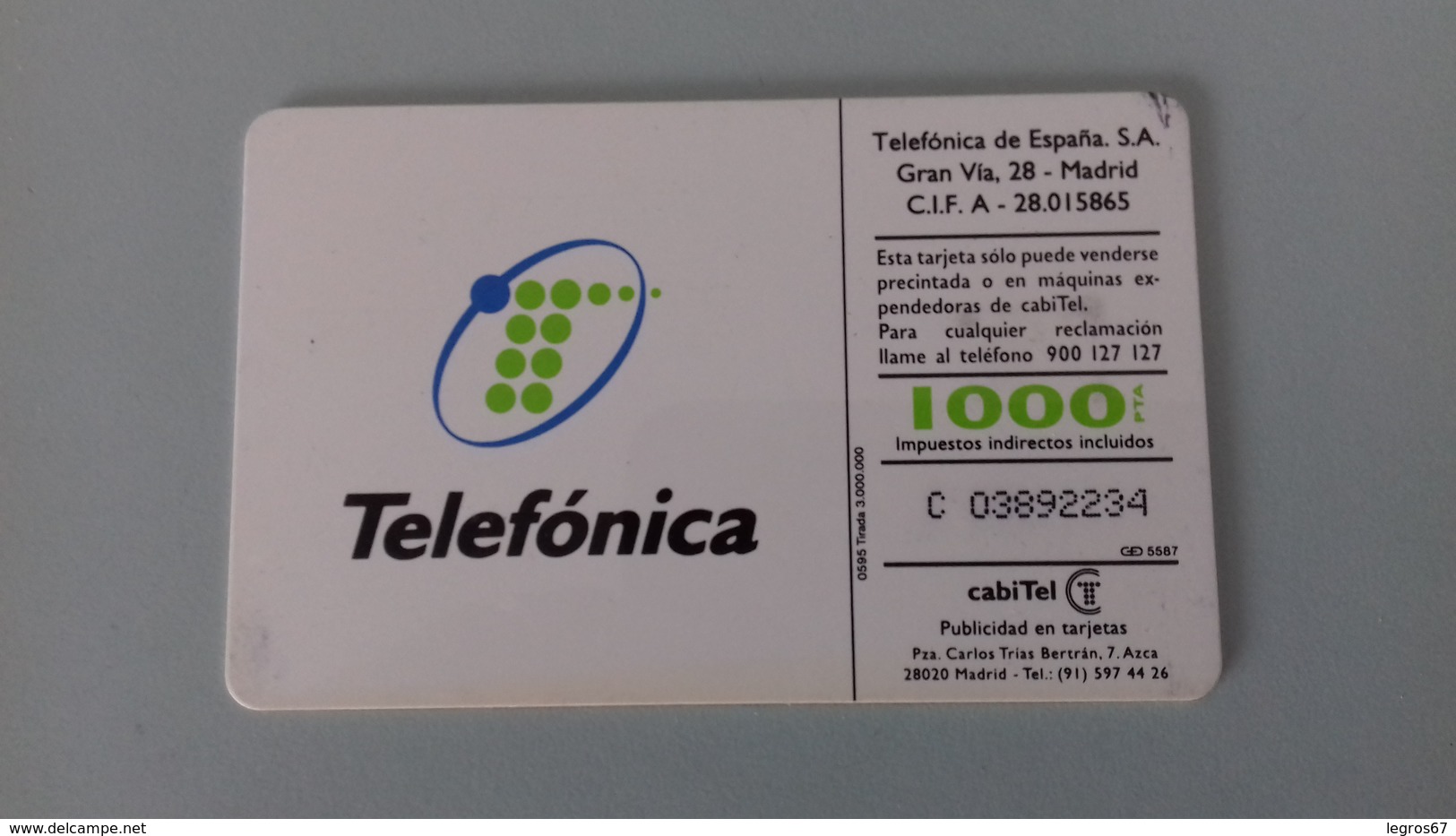 TELEFONICA   1000 - Basic Issues