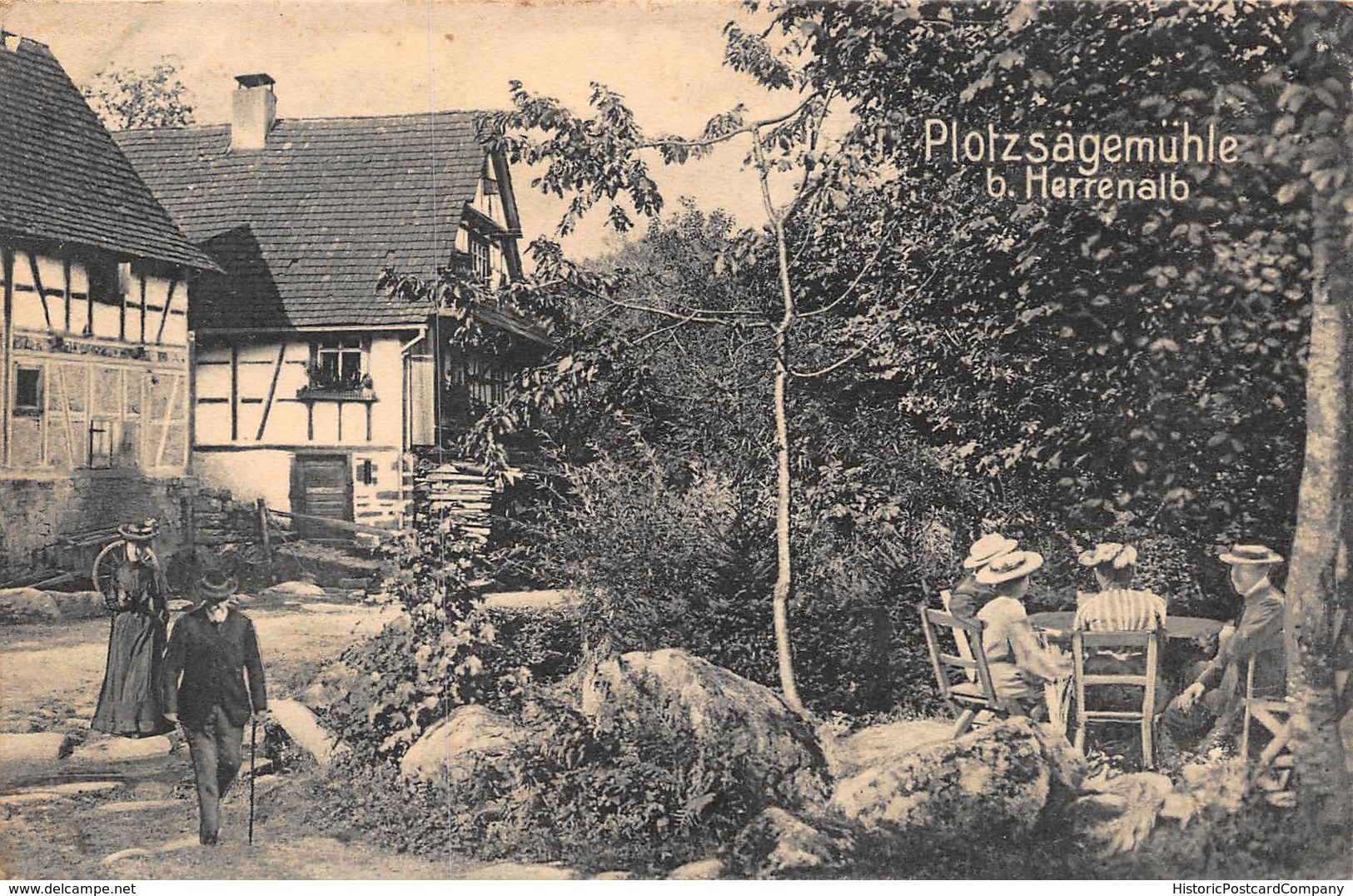 BAD HERRENALB ~ PLOTZSAGEMULE 1908 GEBR METS PHOTO POSTCARD 41163 - Bad Herrenalb