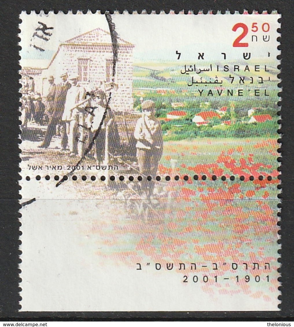 # Israele 2001 - Centenario Della Yavne'el, Kfar Tavor E Menahamiya - Oblitérés (avec Tabs)