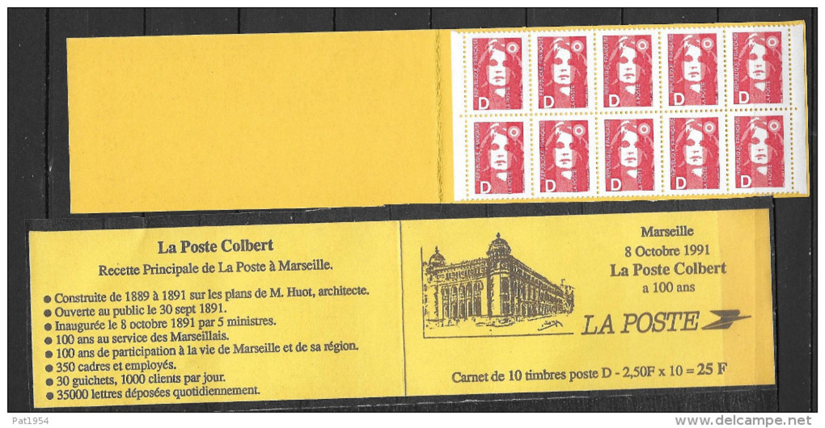 France 1991 Carnet N° C 2712-C1 Poste De Marseille - Other & Unclassified