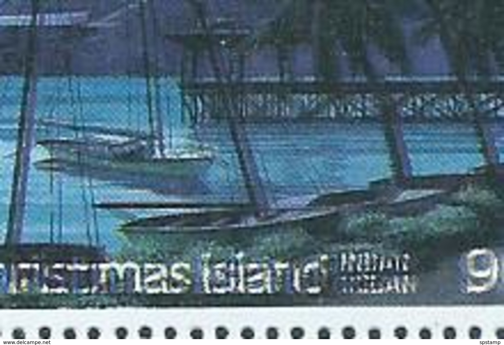 Christmas Island 1986 90c Halleys Comet Variety Black Colour Shift With Doubled Masts And Rigging Marginal MNH - Christmas Island
