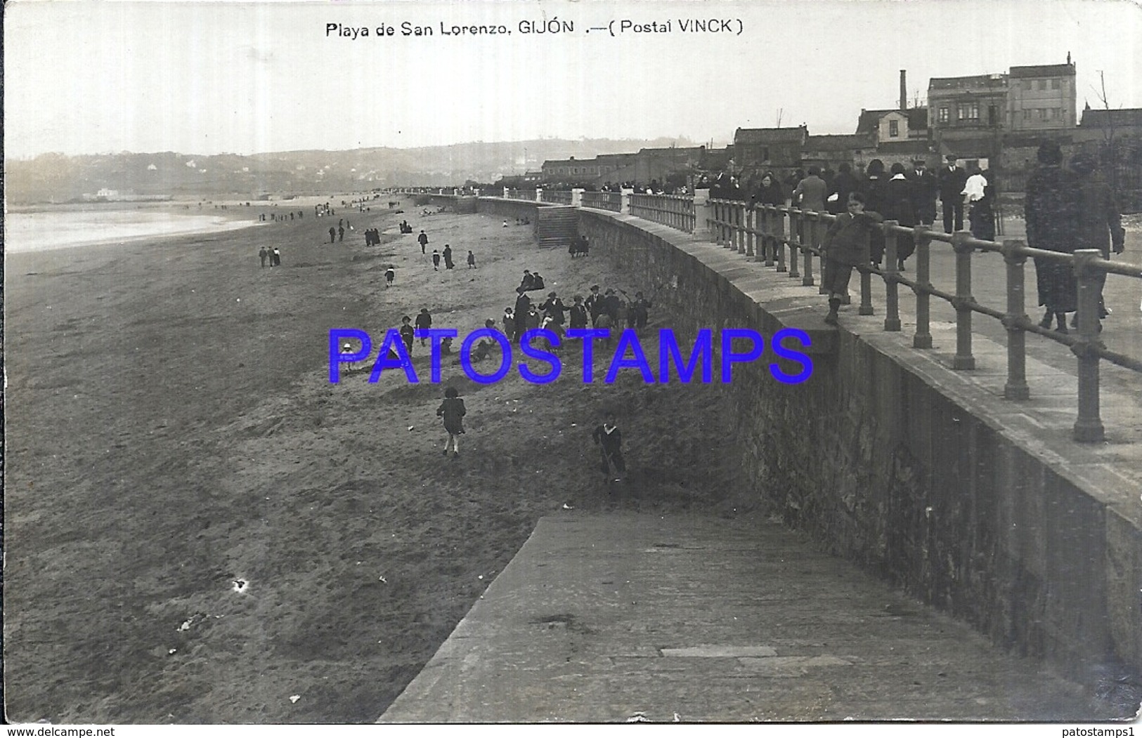 116237 SPAIN ESPAÑA GIJON ASTURIAS BEACH PLAYA DE SAN LORENZO POSTAL POSTCARD - Autres & Non Classés