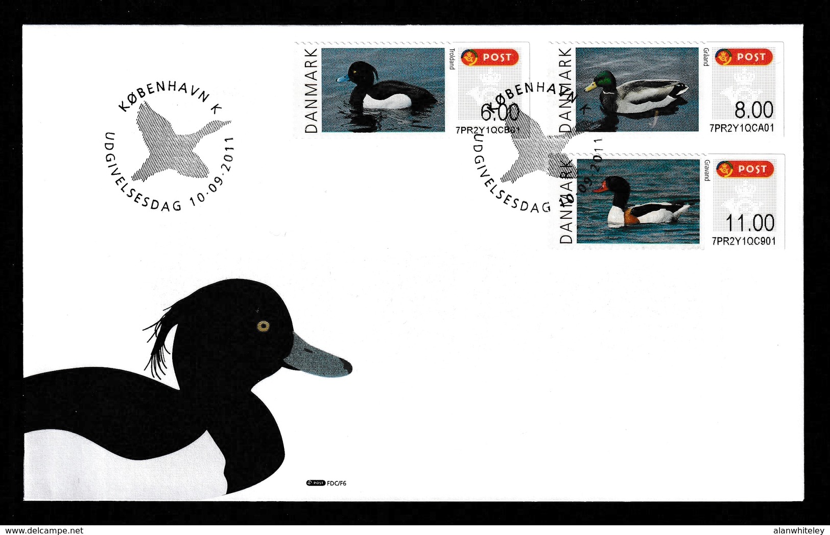 DENMARK 2011 FRAMA/Ducks: First Day Cover CANCELLED - Timbres De Distributeurs [ATM]