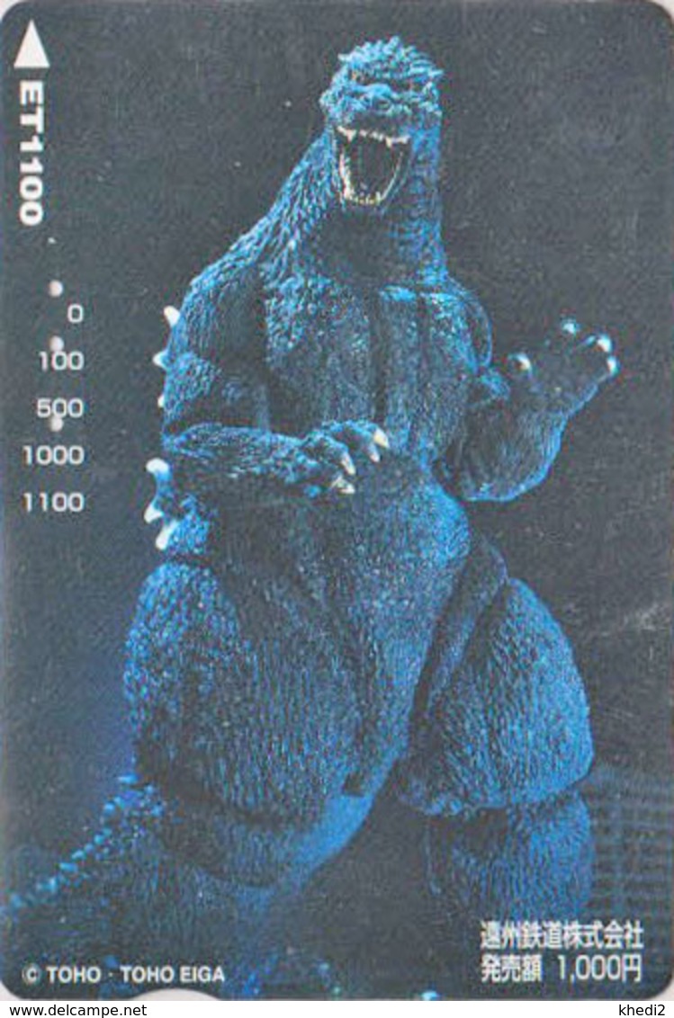 RARE Carte Prépayée JAPON - CINEMA FILM - GODZILLA / Dinosaure - MOVIE JAPAN Prepaid Bus Card - G 11452 - Cinéma