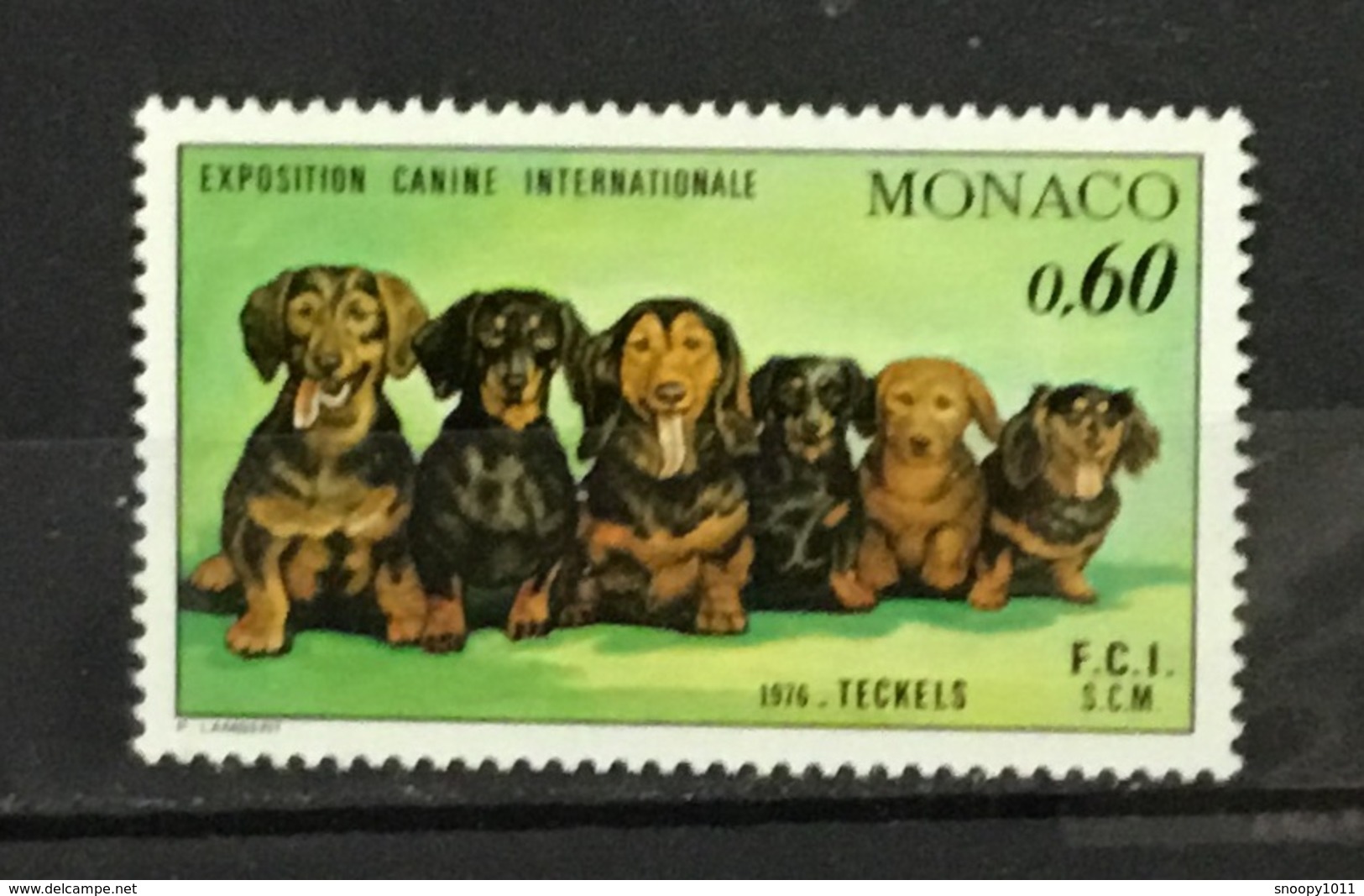 MONACO # 1017.  60c, International Dog Show - Dachshunds. MNH (**) - Unused Stamps