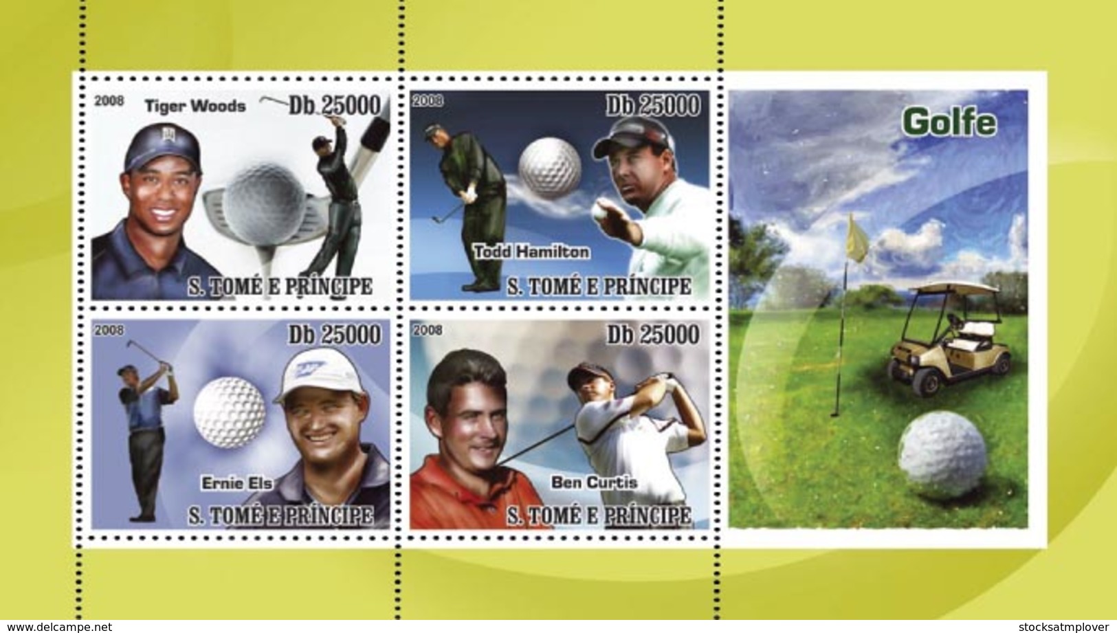 Sao Tome 2008 Golf ( Tiger Woods ) - Sao Tomé E Principe
