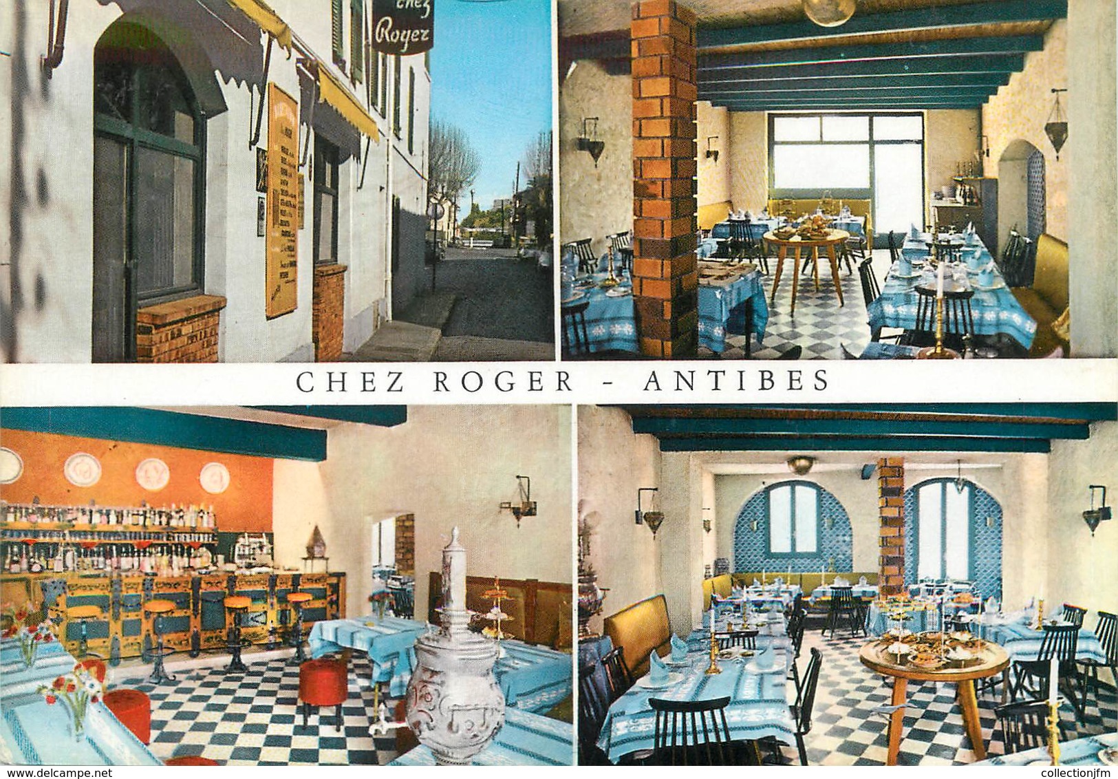 / CPSM FRANCE 06 "Antibes, Restaurant Chez Roger" - Autres & Non Classés