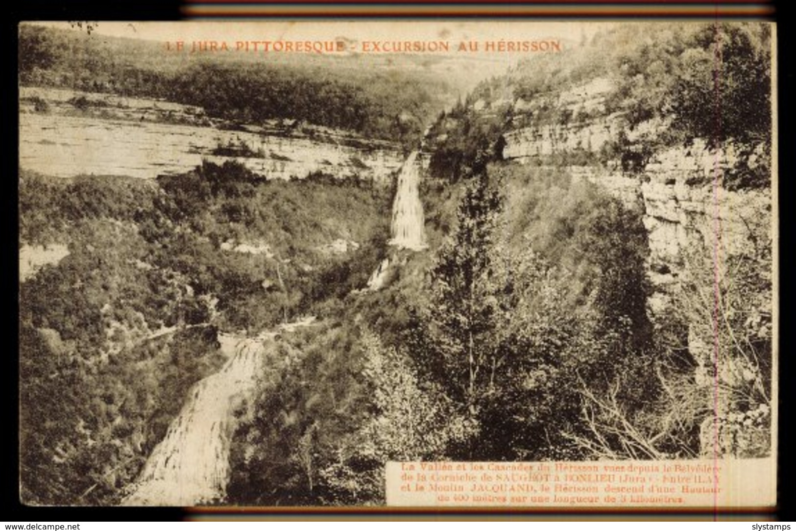 CPA 39 LE JURA PITTORESQUE EXCURSION AU HERISSON 1913 - Other & Unclassified