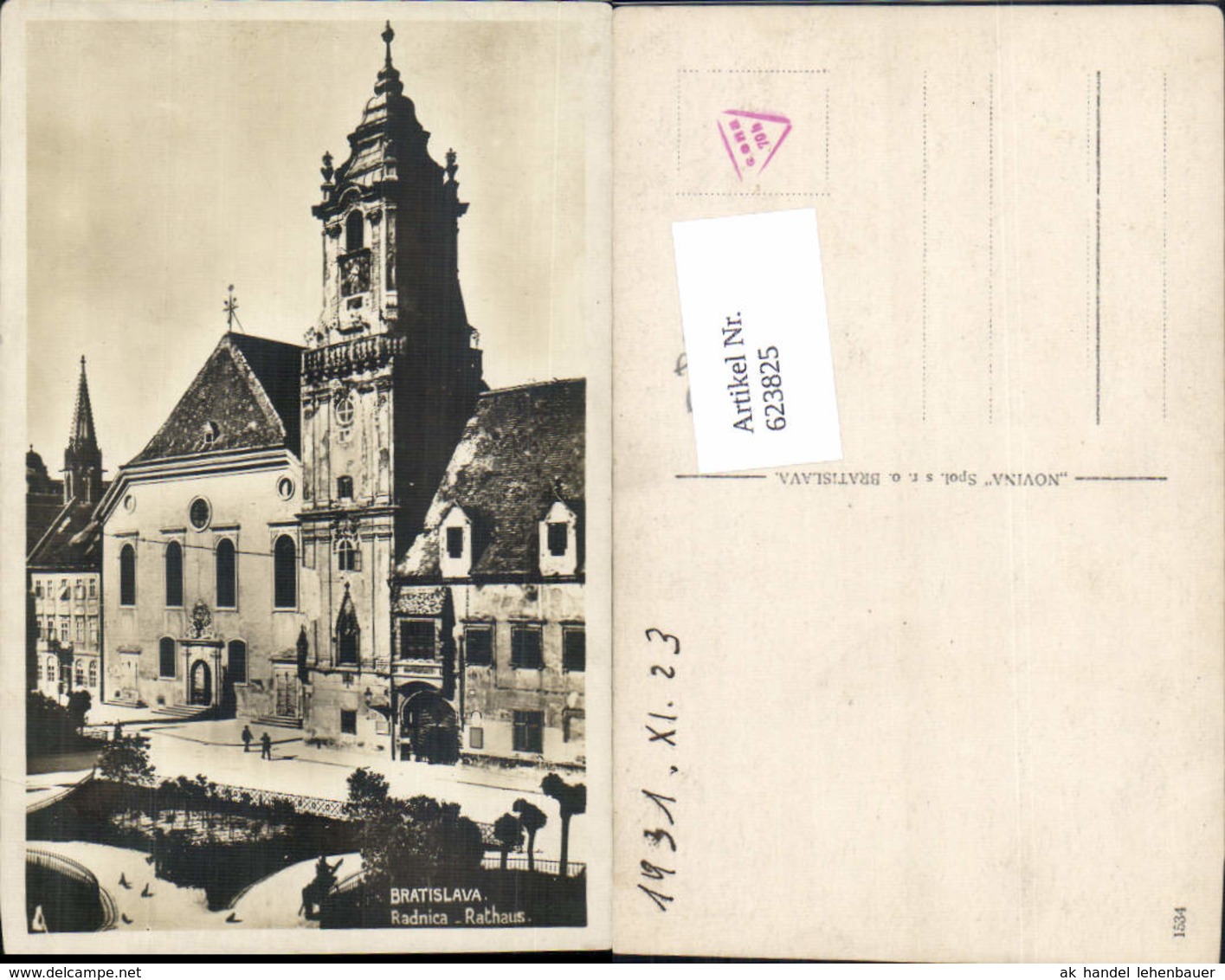 623825,Bratislava Pressburg Pozsony Rathaus - Slowakei