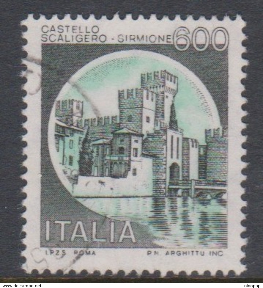 Italy Republic S 1523 1980 Castle  Lire 600 Scaligero Sirmione,used - 1971-80: Used