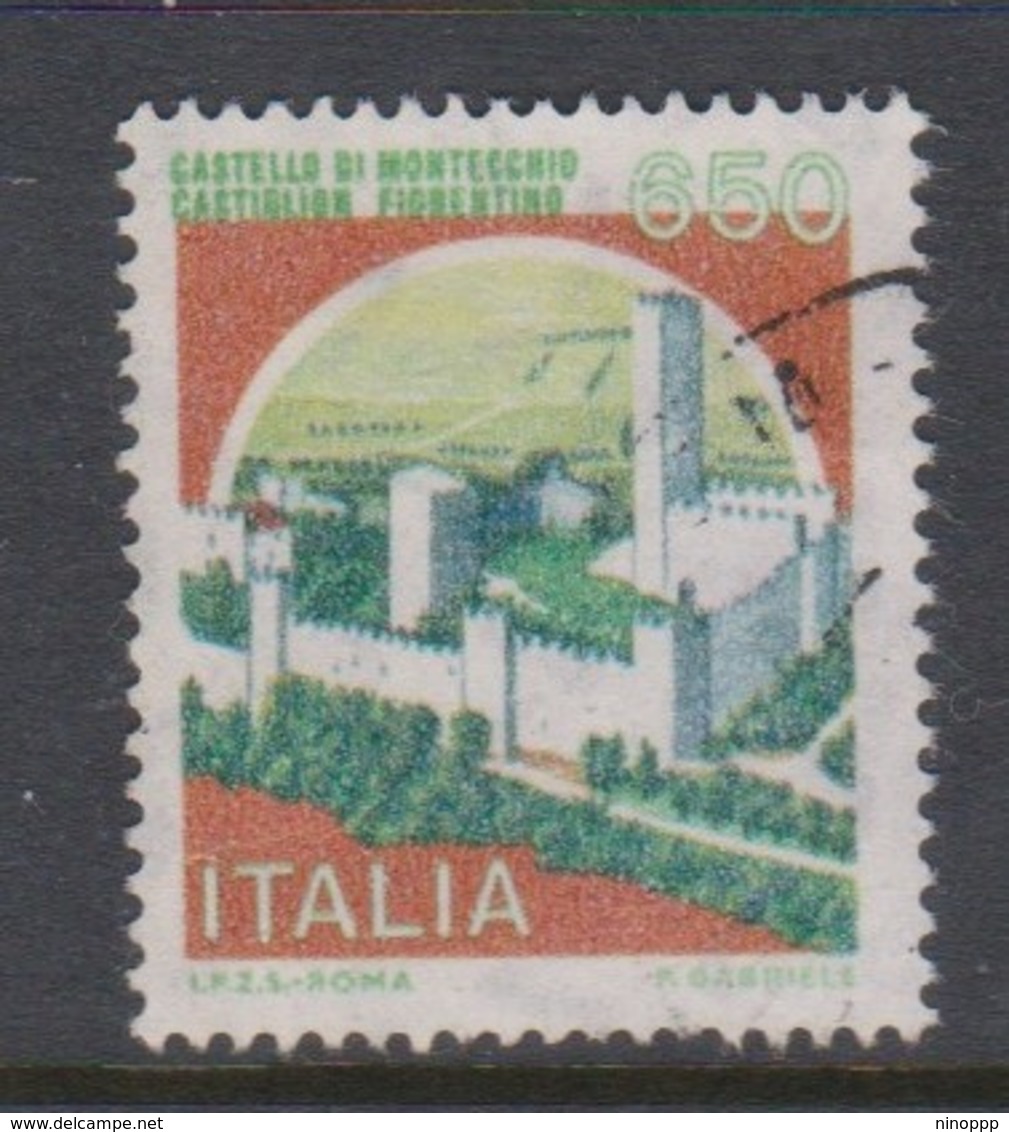 Italy Republic S 1523A 1986 Castle  Montecchio Castiglio Fiorentino ,used - 1971-80: Used