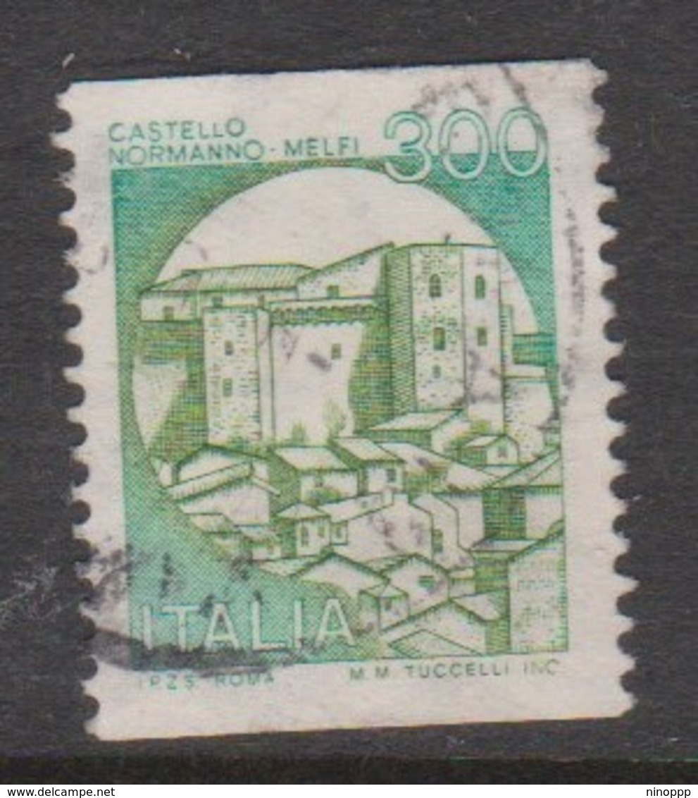 Italy Republic S 1530B 1981 Castle 300 Lire Green Normanno Menfi Used - 1971-80: Gebraucht