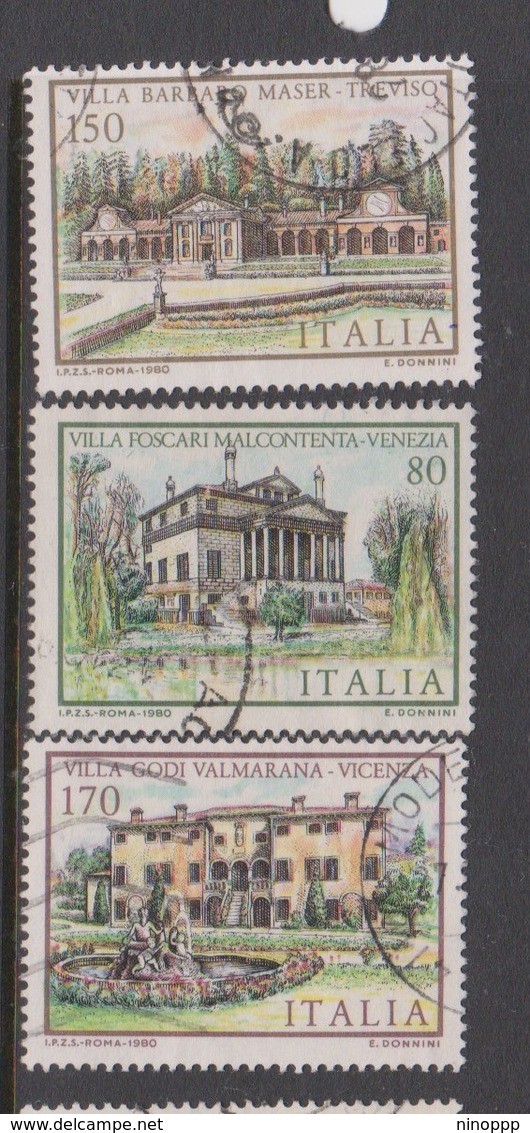 Italy Republic S 1536-1538 1980 Villa 1st Issue ,used - 1971-80: Oblitérés