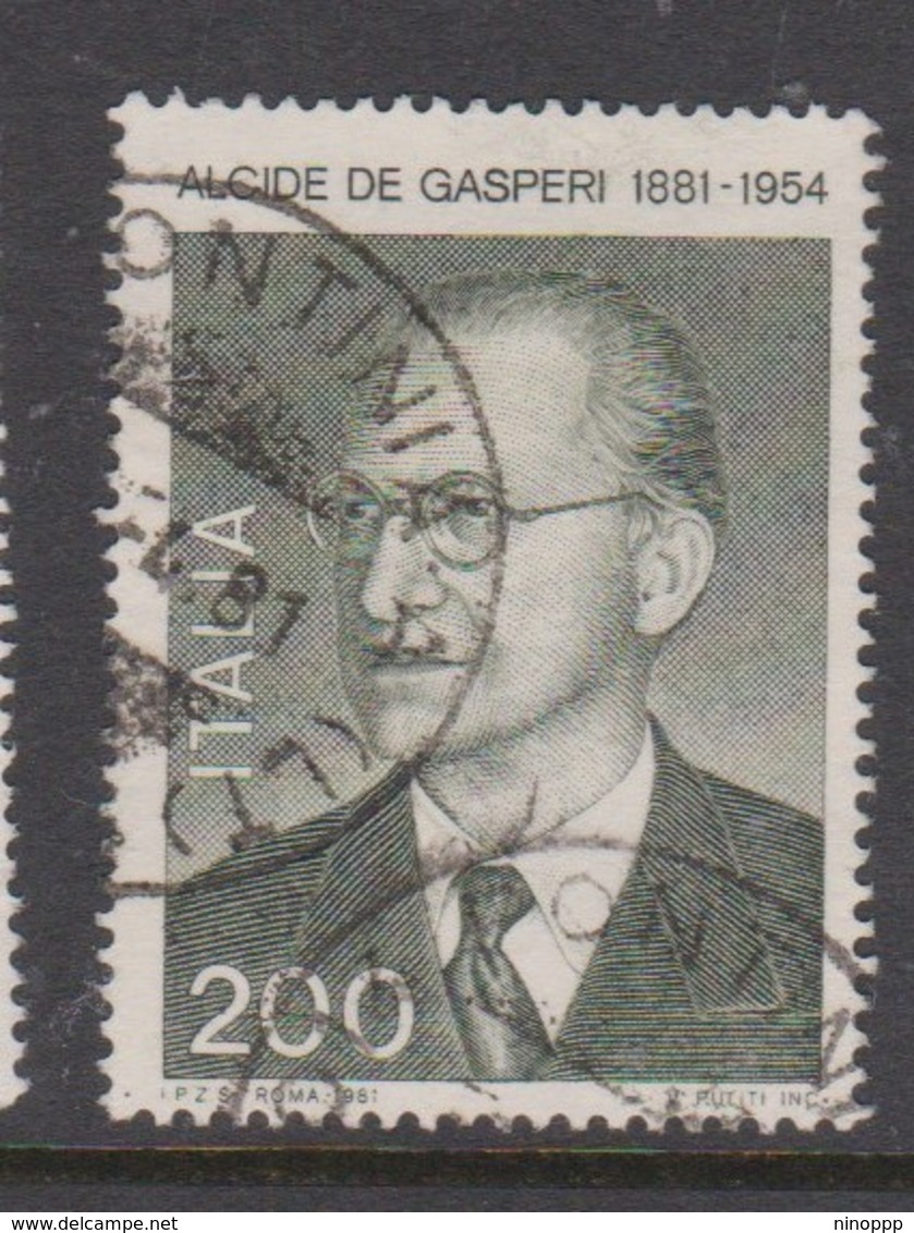 Italy Republic S 1546 1981 Birth Centenary Of Alcide De Gasperi ,used - 1971-80: Used