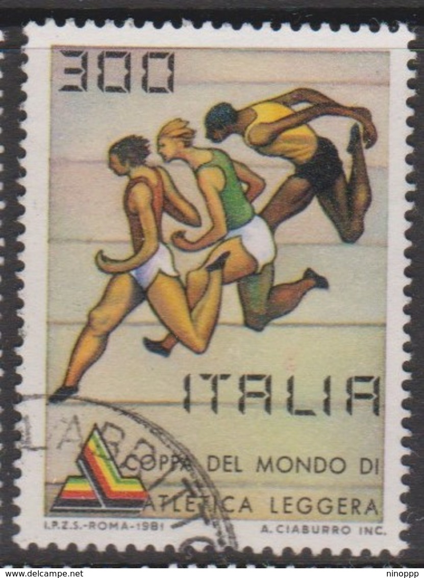 Italy Republic S 1570 1981 World Cup Of Athletics ,used - 1971-80: Used
