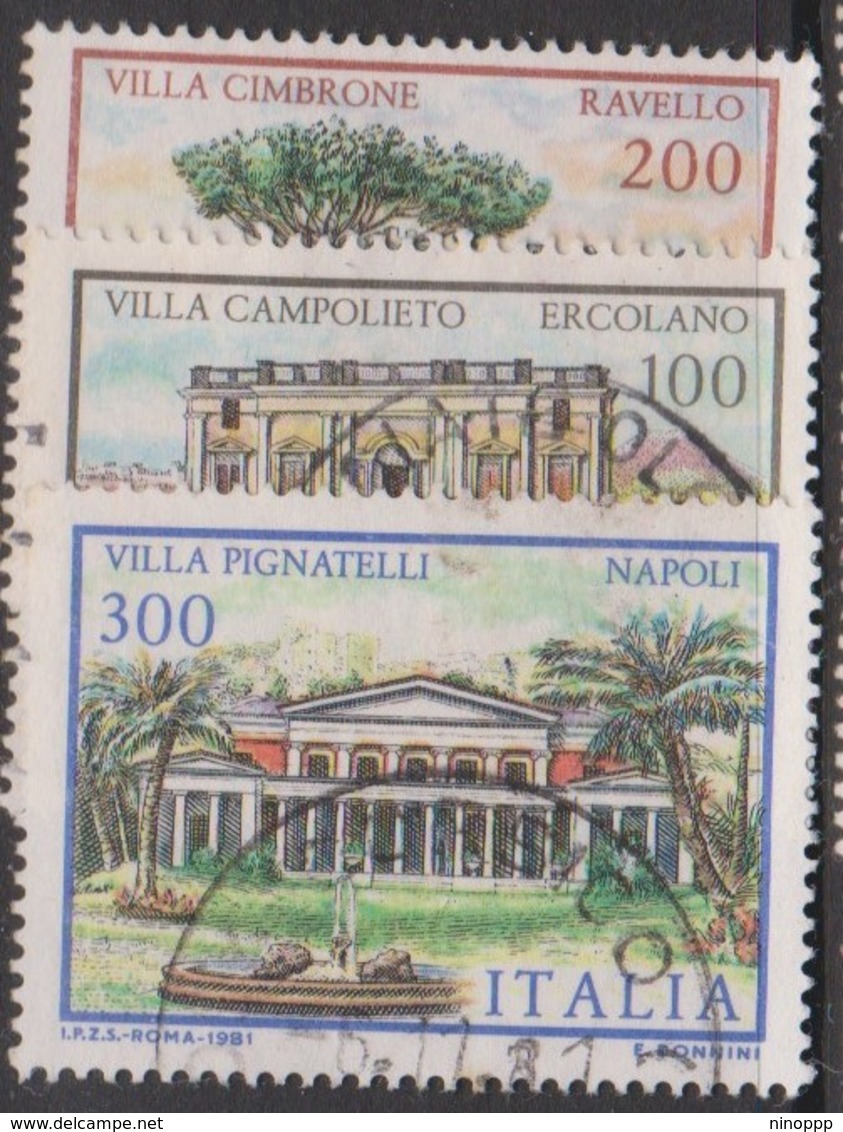 Italy Republic S 1577-1579 1981 Villas 2nd Issue ,used - 1971-80: Gebraucht