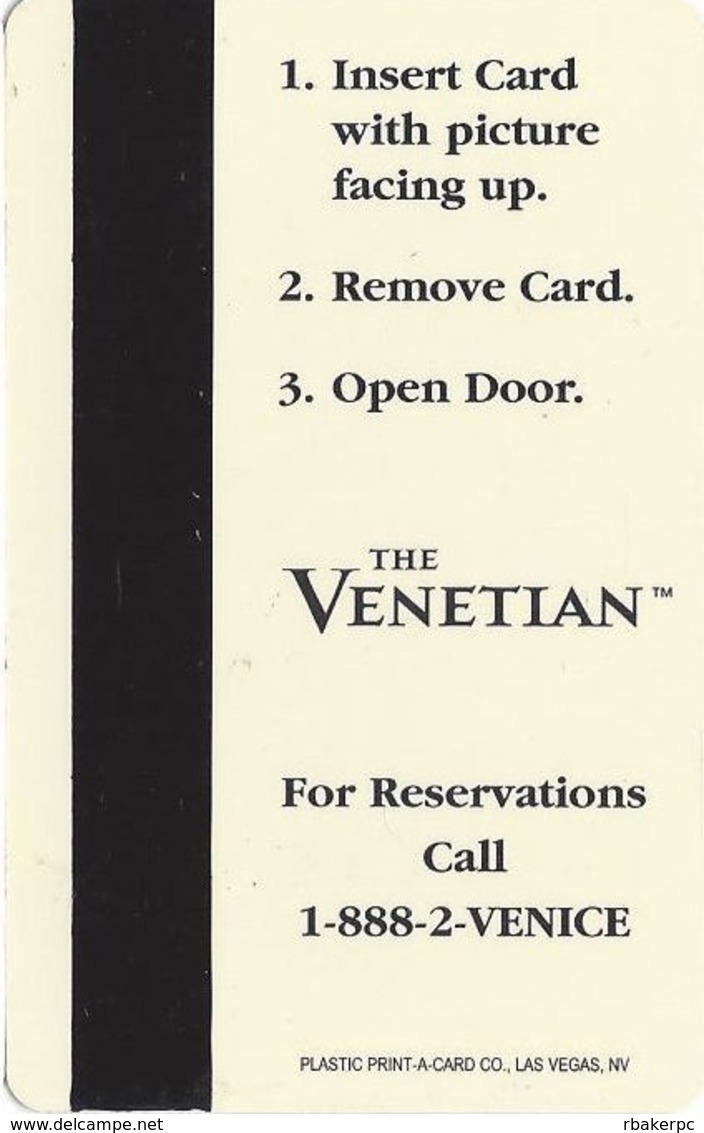 The Venetian Casino - Las Vegas NV - Hotel Room Key Card - Hotelsleutels (kaarten)