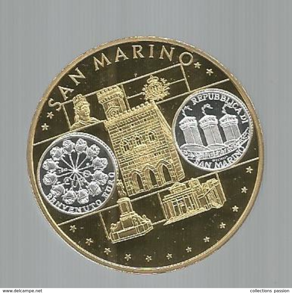 Médaille , SAN MARINO , 2002 ,euro, EUROPA ,  EUROPE ,  Frais Fr 3.15 E - Non Classés