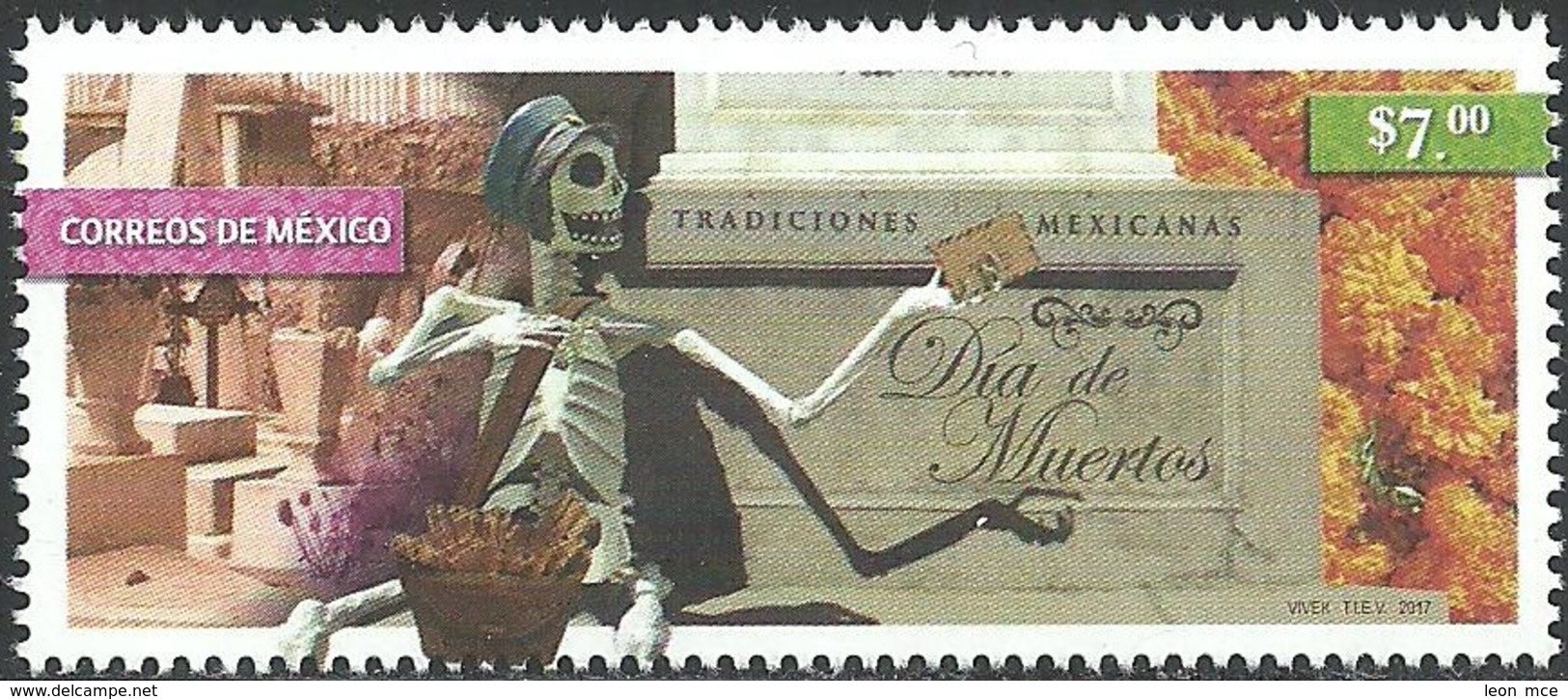 2017 MÉXICO Tradiciones Mexicanas, Día De Muertos MNH Mexican Traditions, Day Of The Dead, Grave, Sepulture - Mexiko