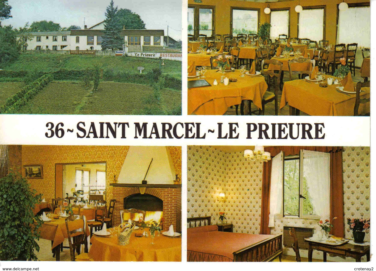 36 Le Prieuré Hôtel Restaurant Saint St Marcel Argenton Sur Creuse 4 Vues Intérieur Et Extérieur PUB Kronenbourg - Sonstige & Ohne Zuordnung