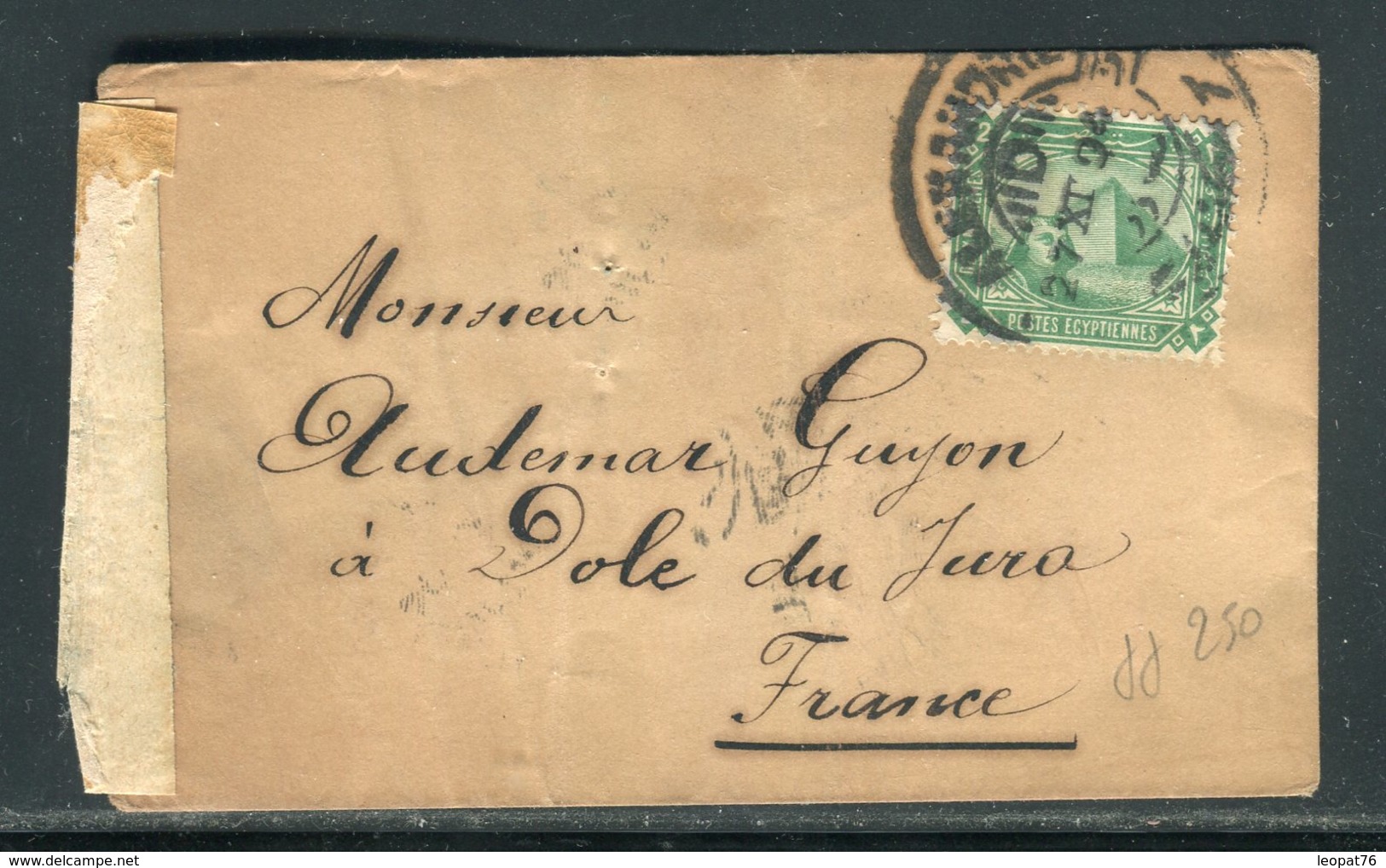 Egypte - Petite Enveloppe De Alexandrie Pour La France En 1894 - Prix Fixe - Réf JJ 250 - 1866-1914 Ägypten Khediva