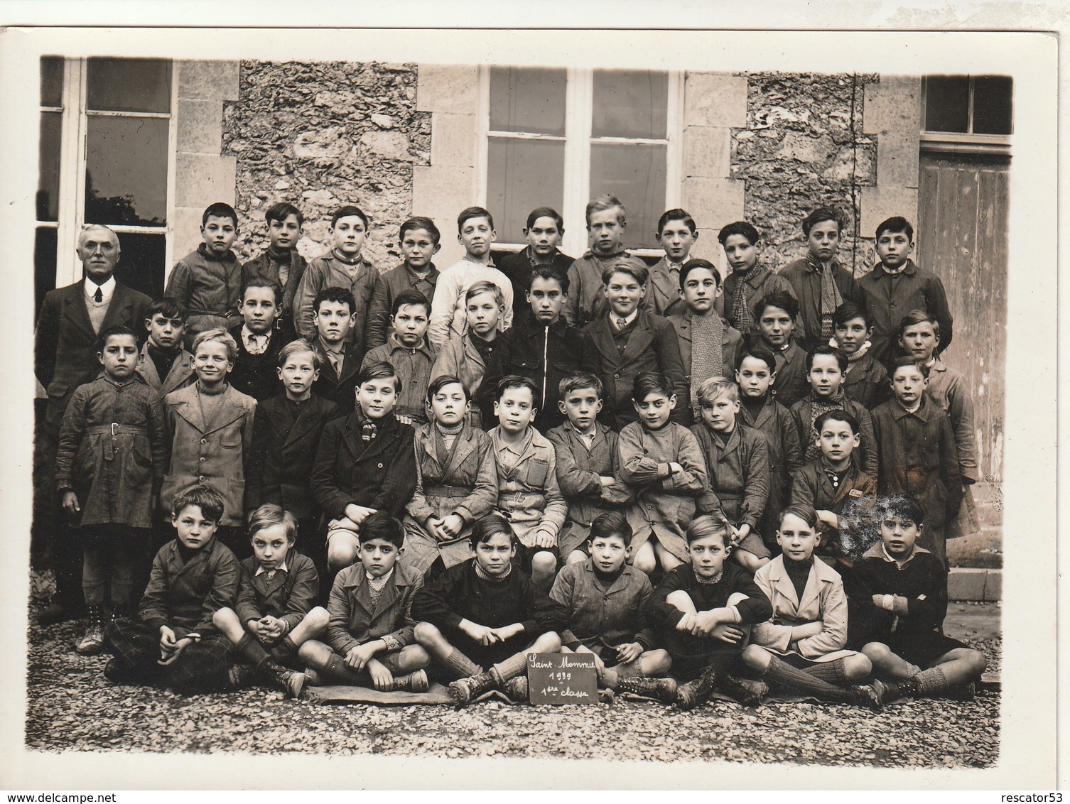 Rare Photo 18 X 13 Cm Classe école De St Memmie Année 1939 - Altri & Non Classificati
