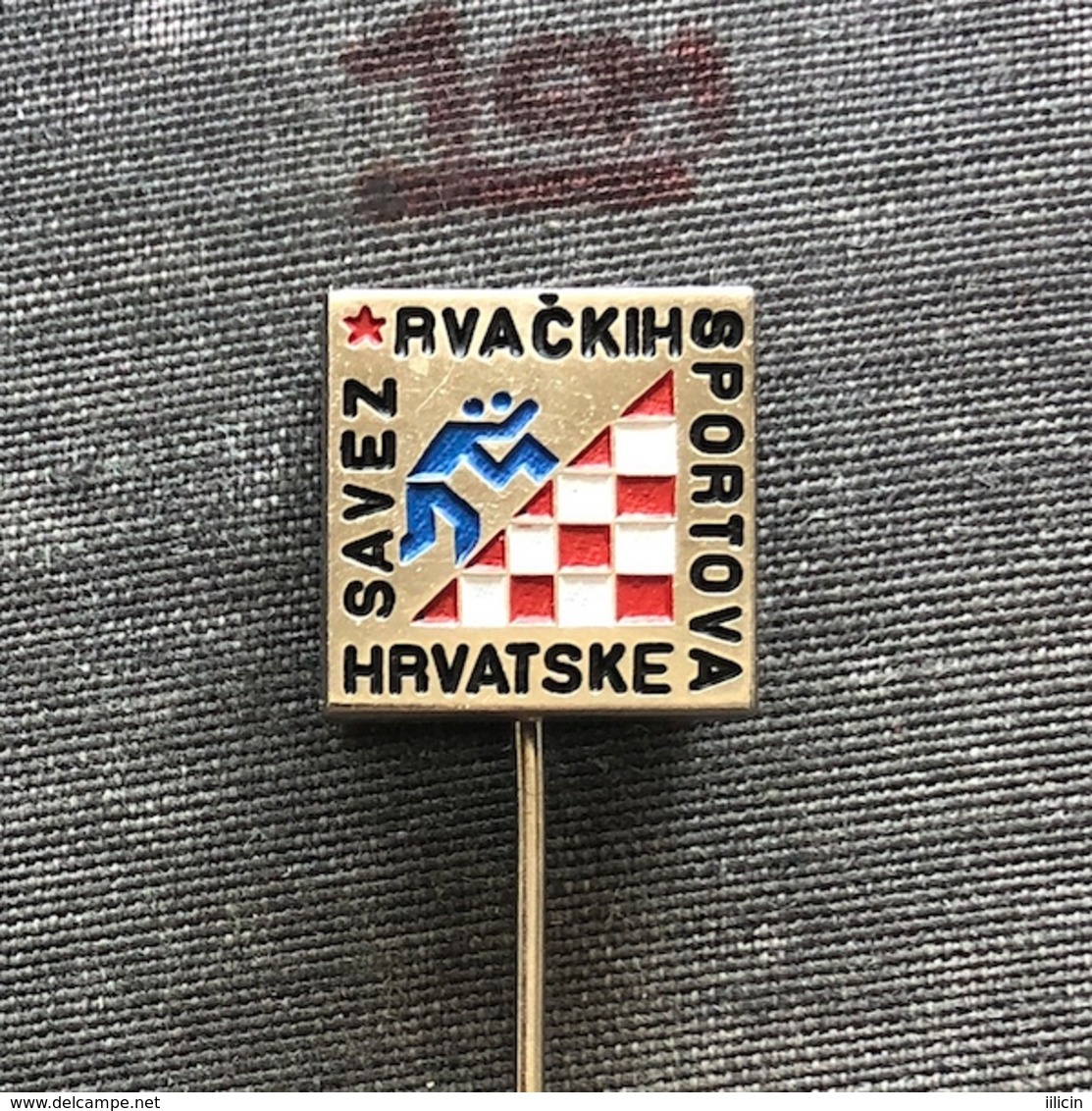 Badge Pin ZN008643 - Wrestling Yugoslavia Croatia Hrvatska Federation Association Union - Lutte