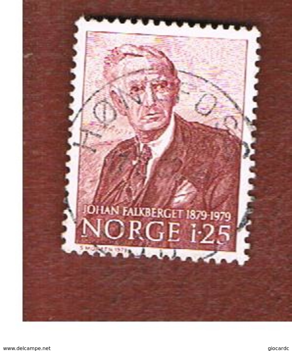 NORVEGIA  (NORWAY)    SG 845  -   1979 J. FALKBERGET, NOVELIST   -   USED ° - Usati