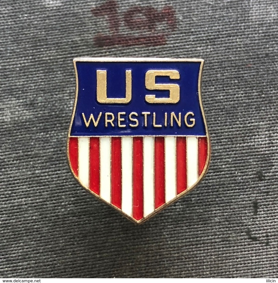 Badge Pin ZN008654 - Wrestling USA Federation Association Union - Wrestling