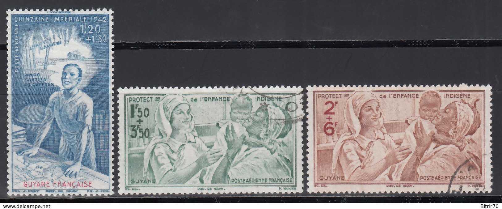 1942    Yvert Nº  22, 23, 24, - Nuevos