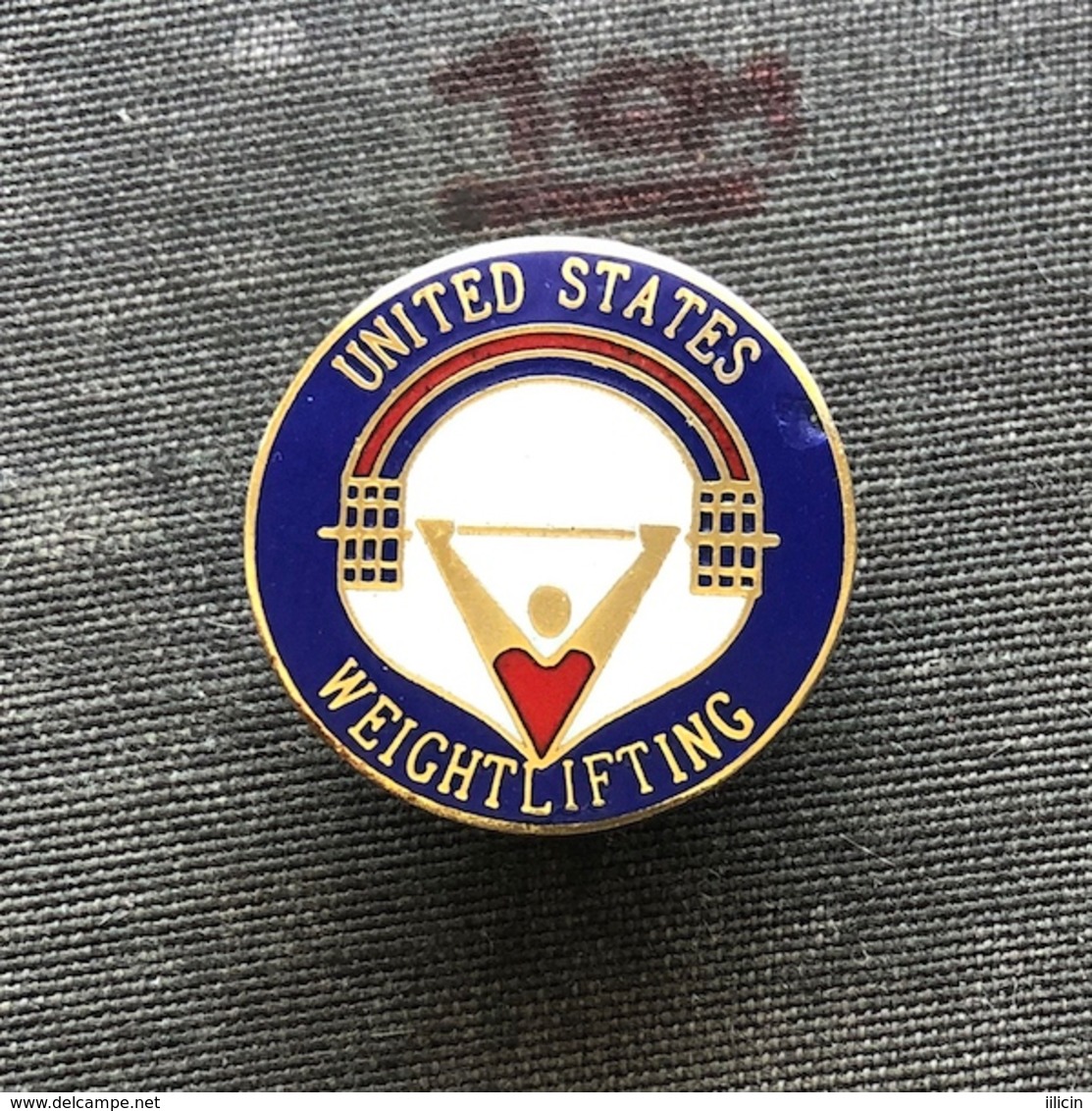 Badge Pin ZN008672 - Weightlifting USA Federation Association Union - Weightlifting
