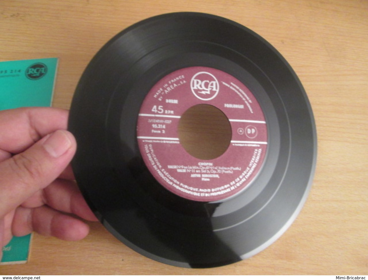 Vinyle 45T (7") RUBINSTEIN PLAYS CHOPIN 4 Valses Disque RCA 95 214 - Classique
