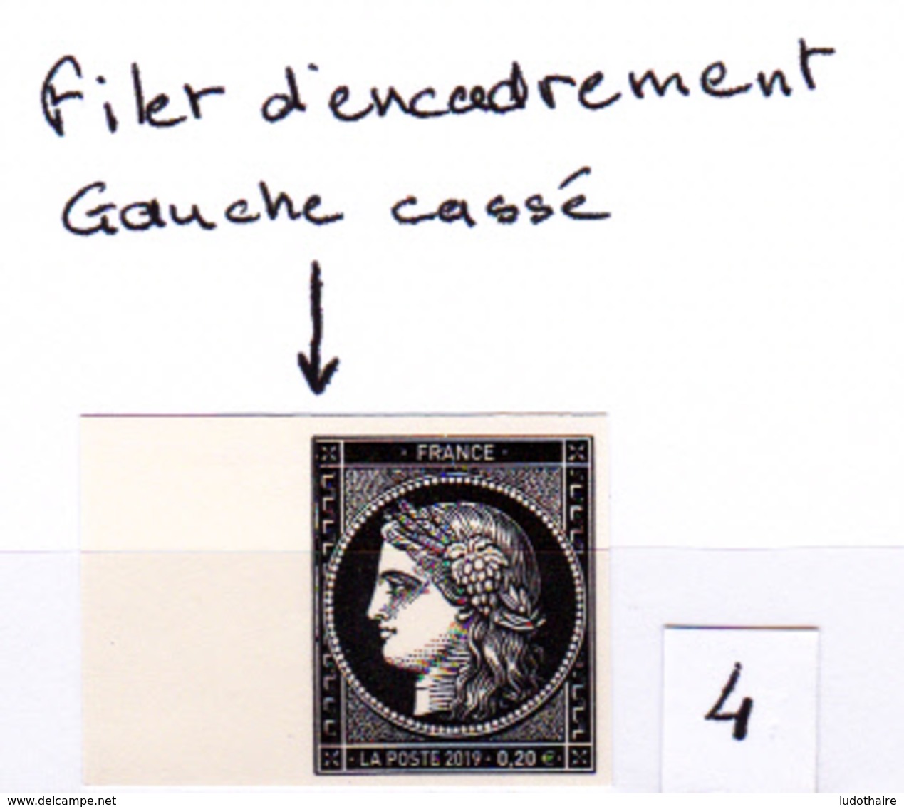 Cérès Variété  Non Dentelé, 170 Ans Du Premier Timbre De France 1849/2019 - Neufs