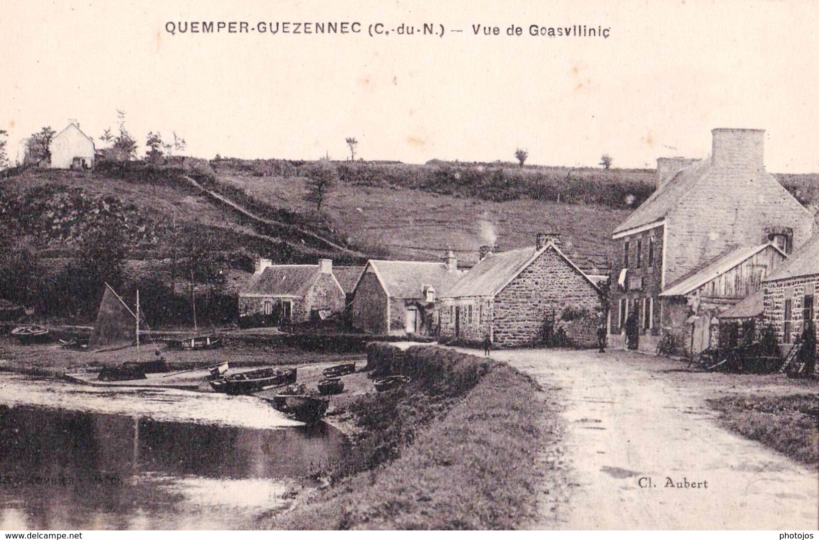 CPA Rare :  Quemper Guezennec (22) Vue De Goasvilinic   Ed   Aubert - Autres & Non Classés