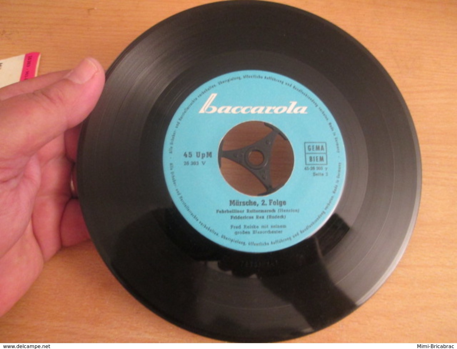 45TRS VINYL 7''/ GERMAN EP BACCAROLA 40486 / MARSCHE 2. FOLGE Marches Militaires Allemandes - World Music