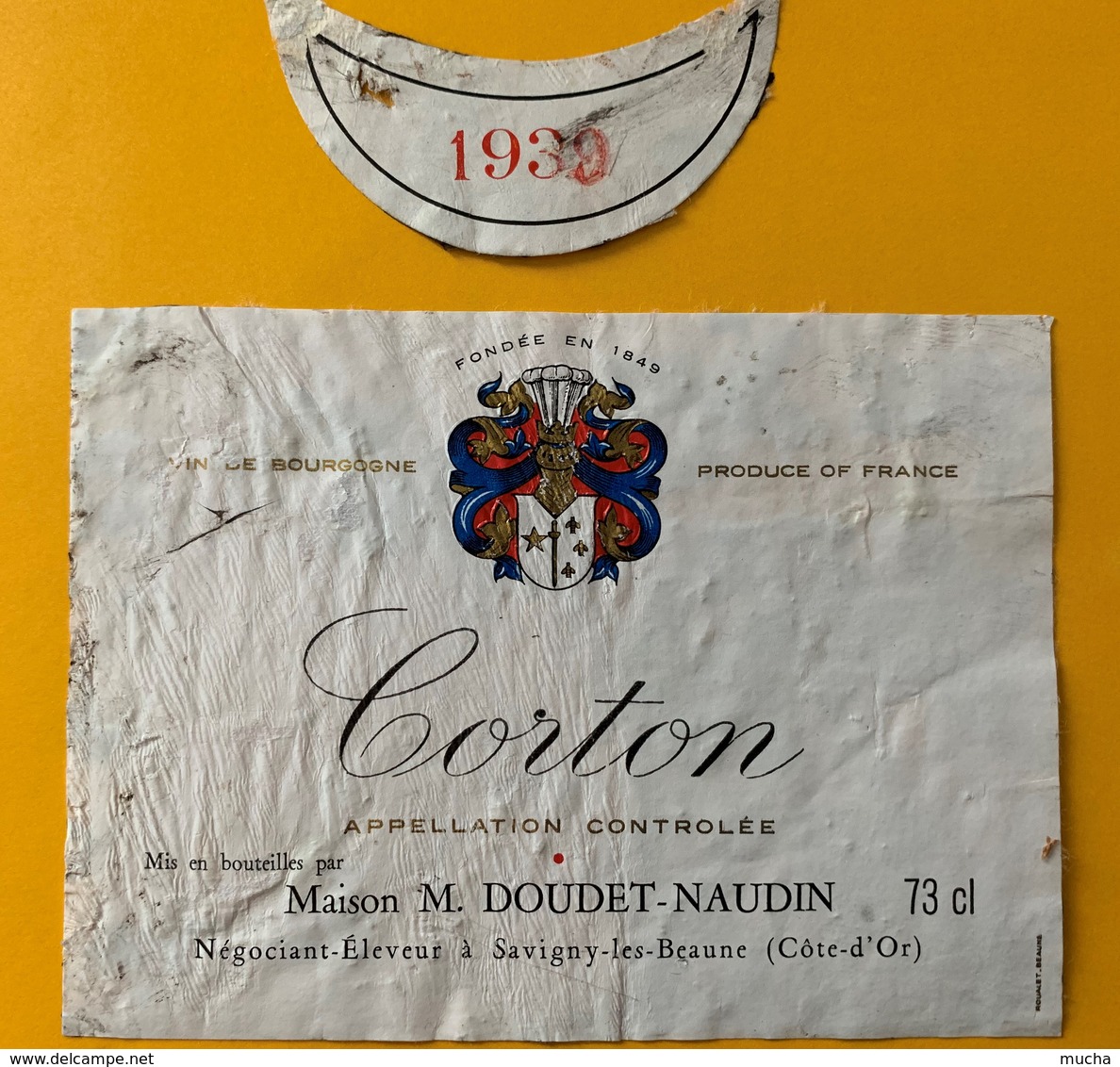 11112 - Corton 1939 Doudet-Neudin état Moyen 9 Du Millésime Corrigé Manuellement - Bourgogne