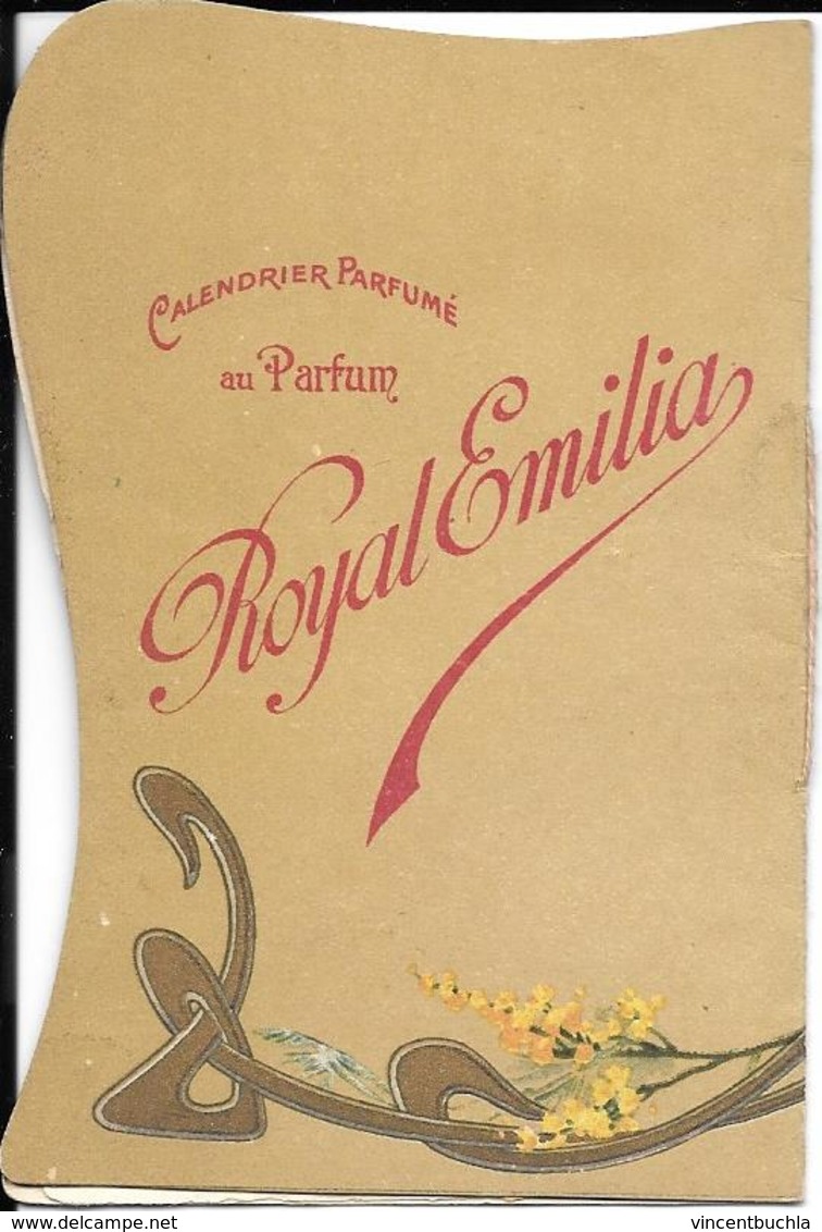 Petit Calendrier Parfumé Parfumerie Emilia Paris Usine à Sevres Parfait état Parfum Royal Emilia - Kleinformat : 1901-20