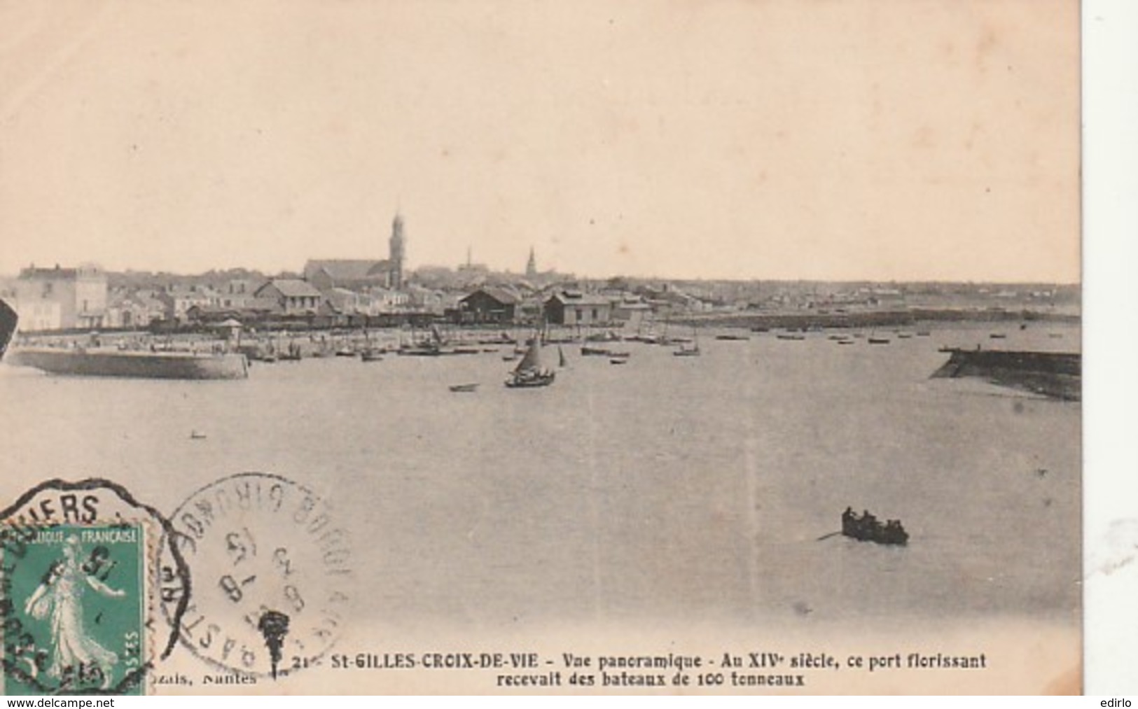 ***   85  ***  Saint Gilles  CROIX DE VIE  Vue Panoramique Au XIV Eime Siecle Excellent état - Saint Gilles Croix De Vie