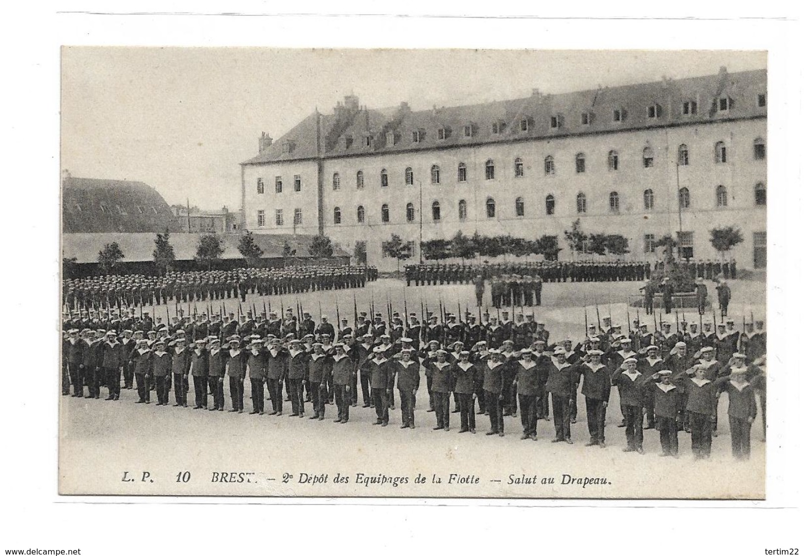 CPJM1605 BREST -2E DEPOT DES EQUIPAGES DE LA FLOTTE -SALUT AU DRAPEAU - Brest