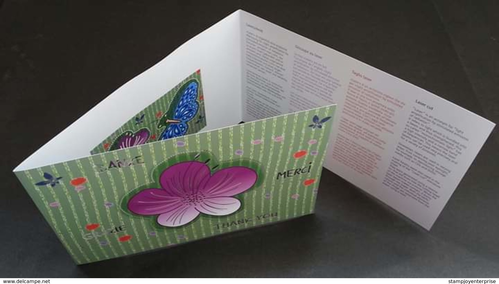 Switzerland Butterfly & Flower 2016 Butterflies Insect (folder Set) *laser Cut *odd Shape *unusual - Covers & Documents